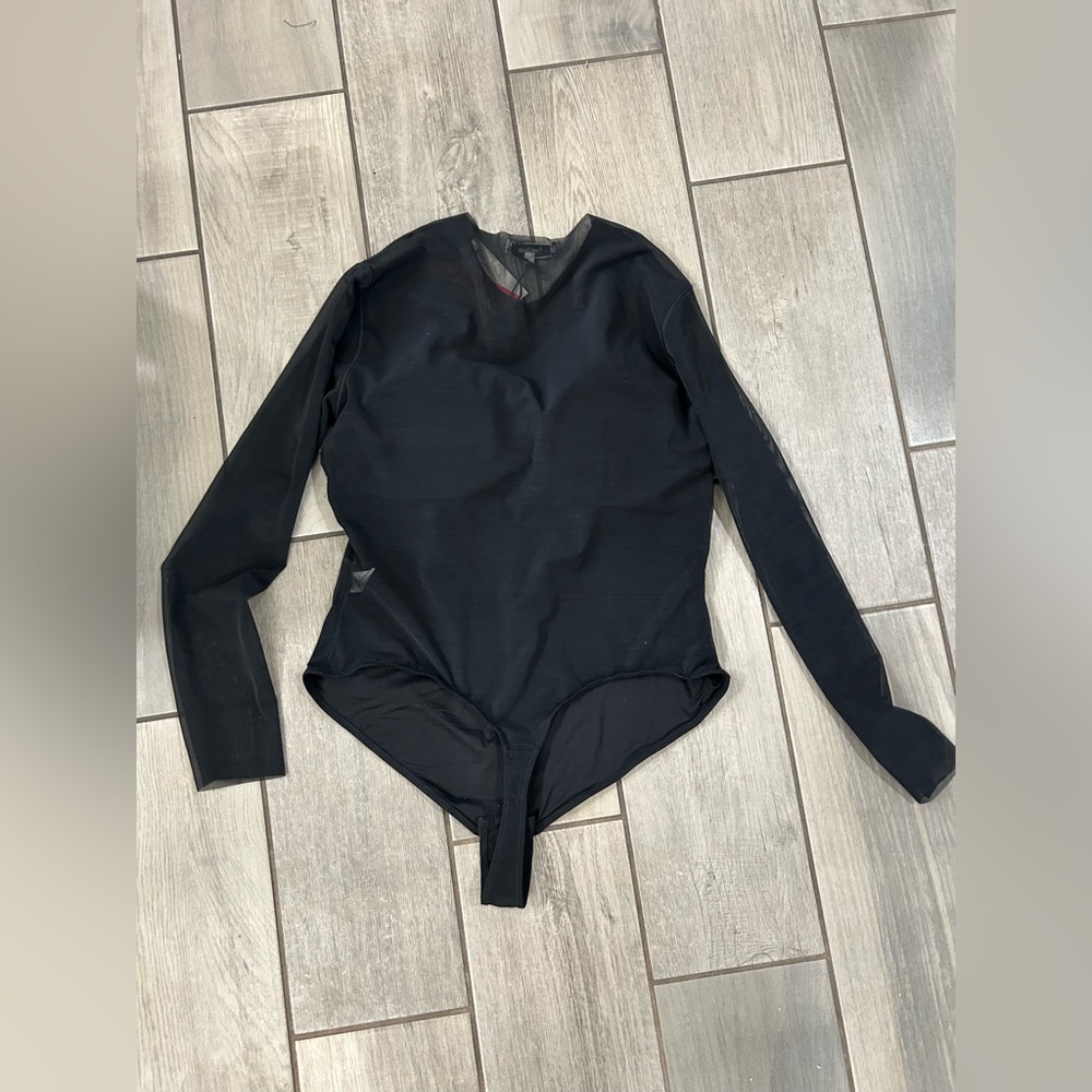 Popilush Shapewear Illusion Mesh Long Sleeve Tummy Control Bodysuit - Picture 7 of 7